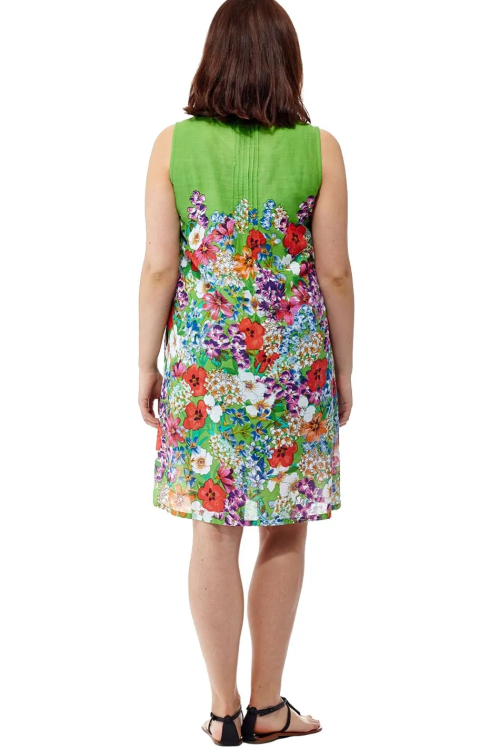 La Cera™ Vestido Veraniego Corto Floral Sin Mangas La Cera